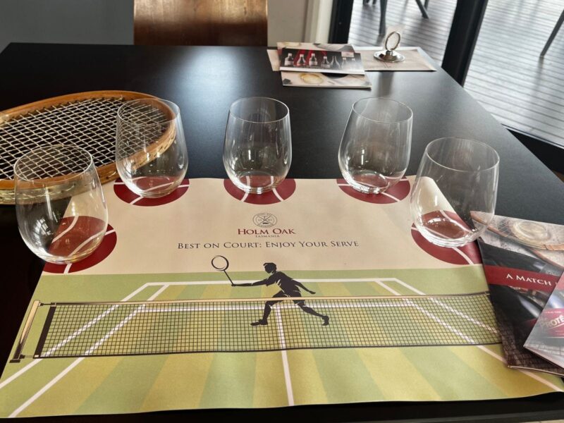 Tennis themed Wine Tasting experience in the Tamar Valley