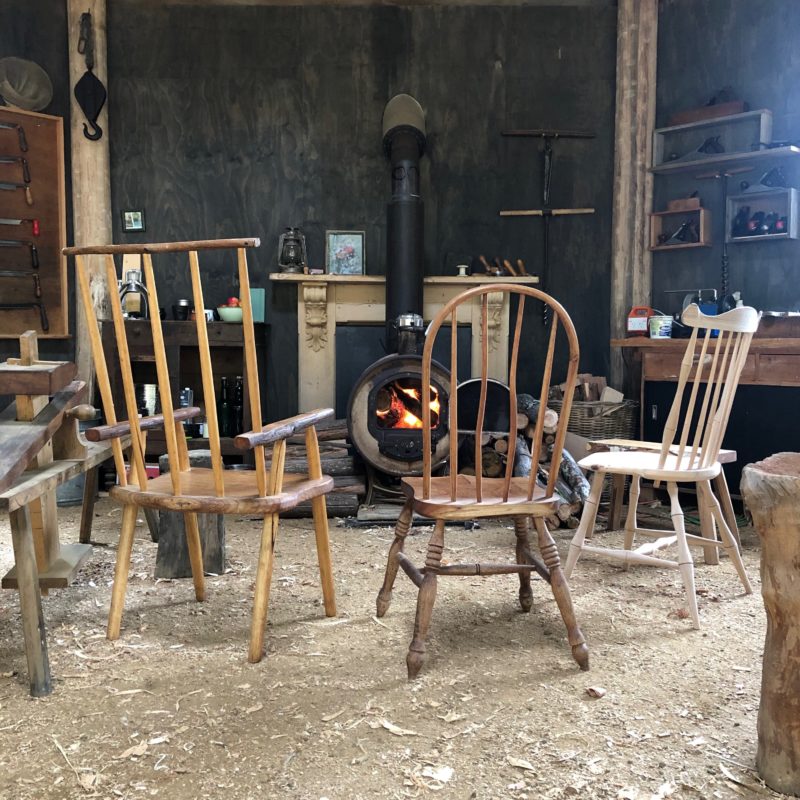 Windsor chairs in the wisdom through wood workshop