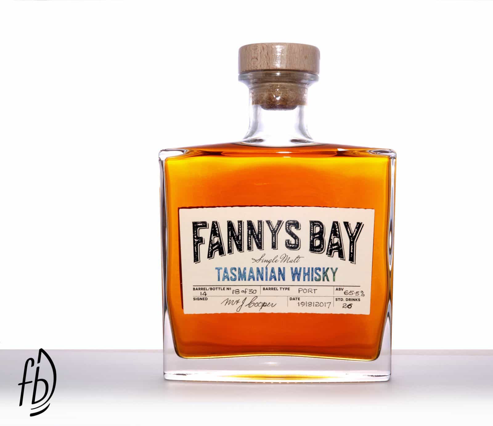 A beautiful bottle of Fannys Bay Tasmanian Single Malt Whisky