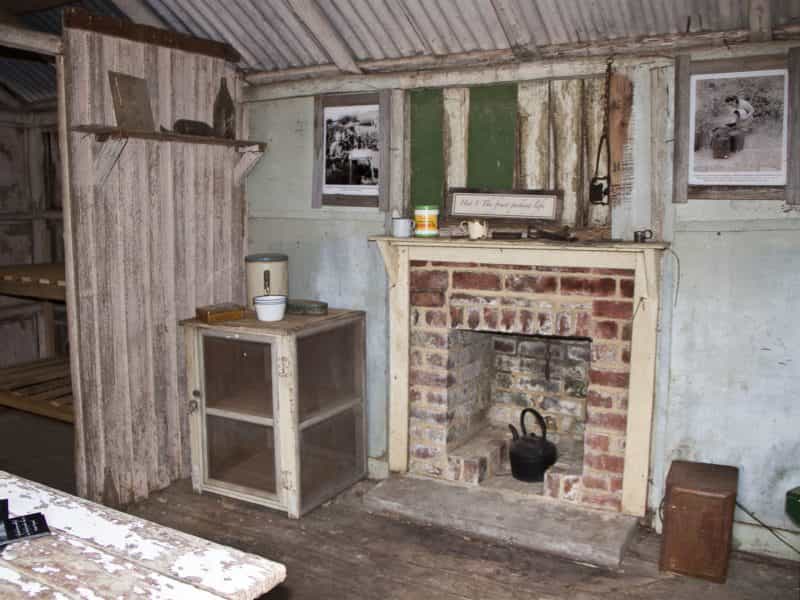 Interior of Pickers Hut