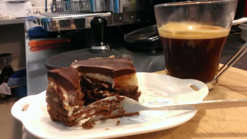 Cappuccino Brownie and Coffee
