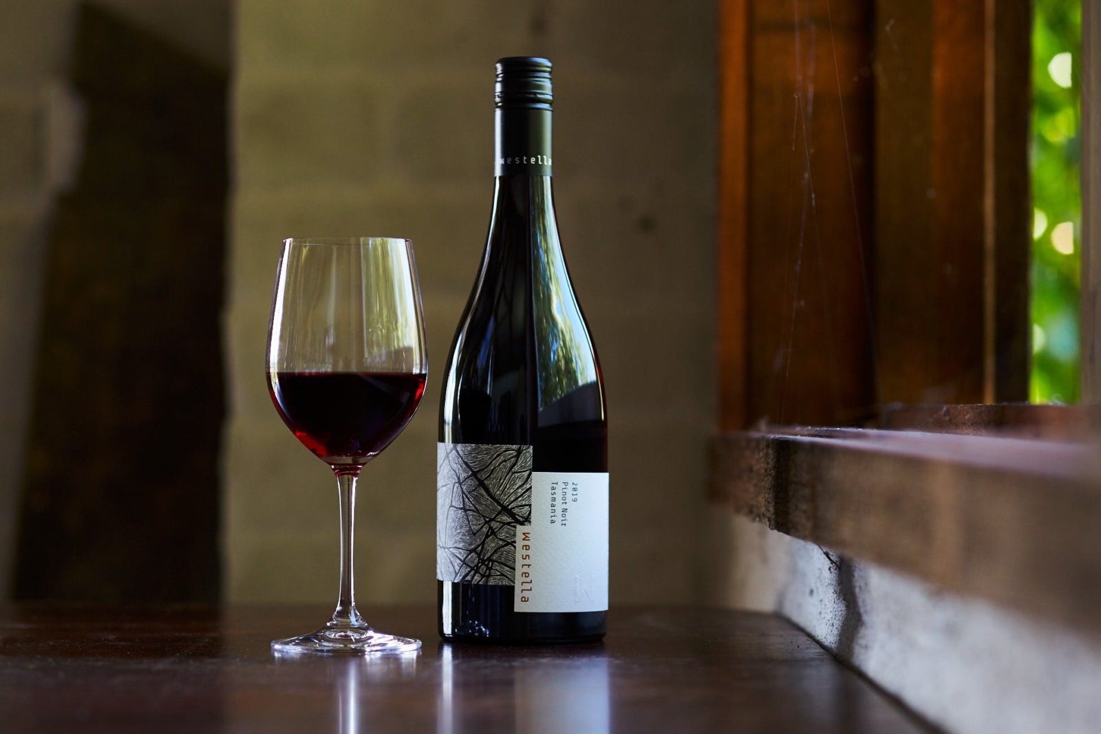 Westella 2019 Pinot Noir and Glass