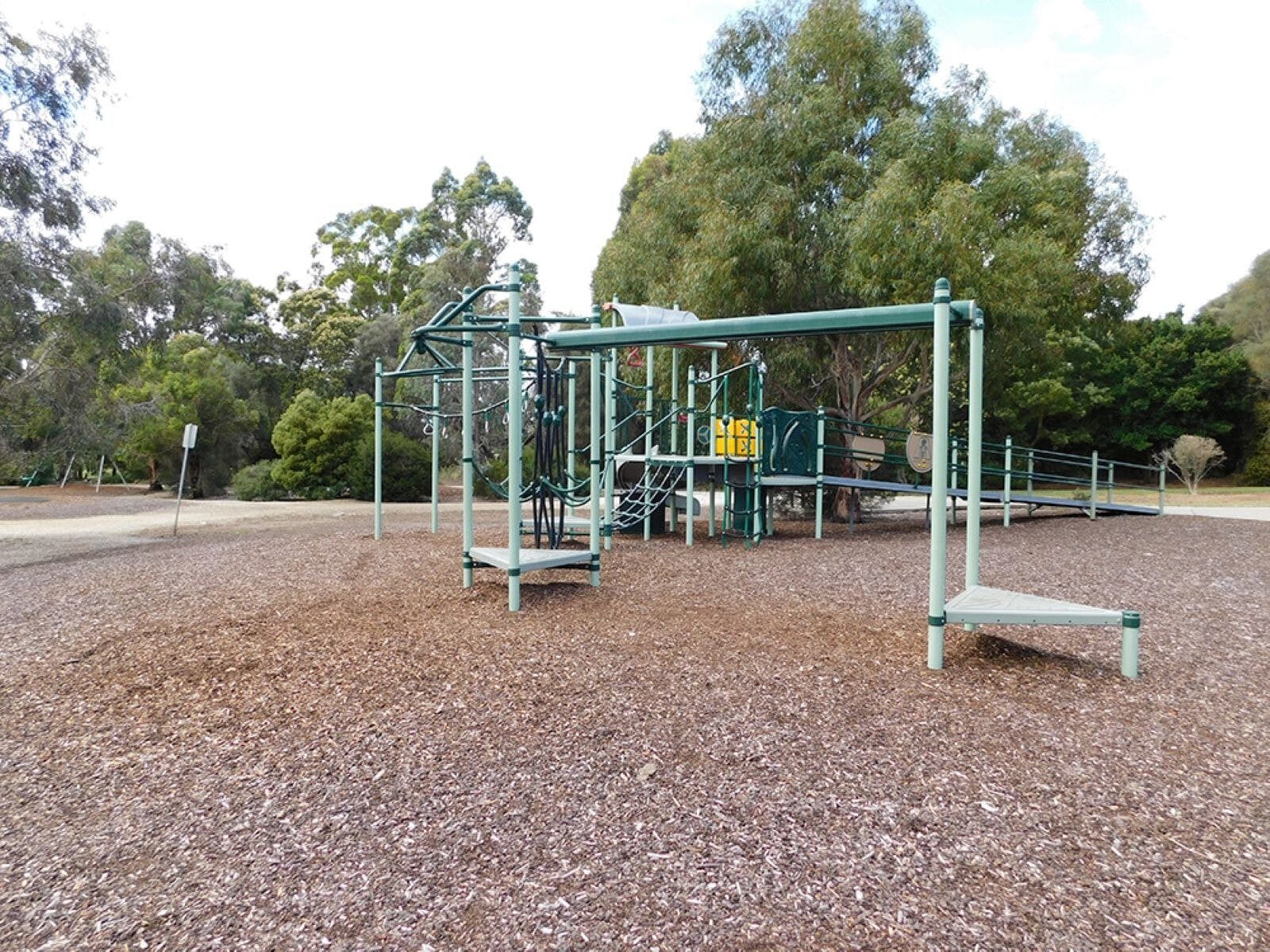 Children's playground and trees