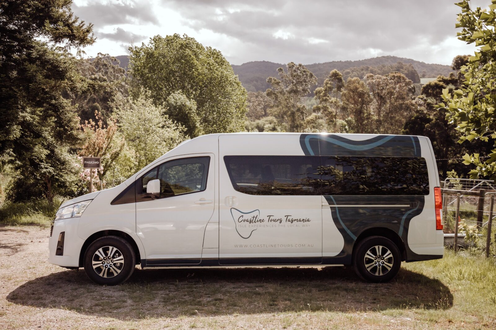 Ride along in comfort in our modern, air conditioned 11-seater van.