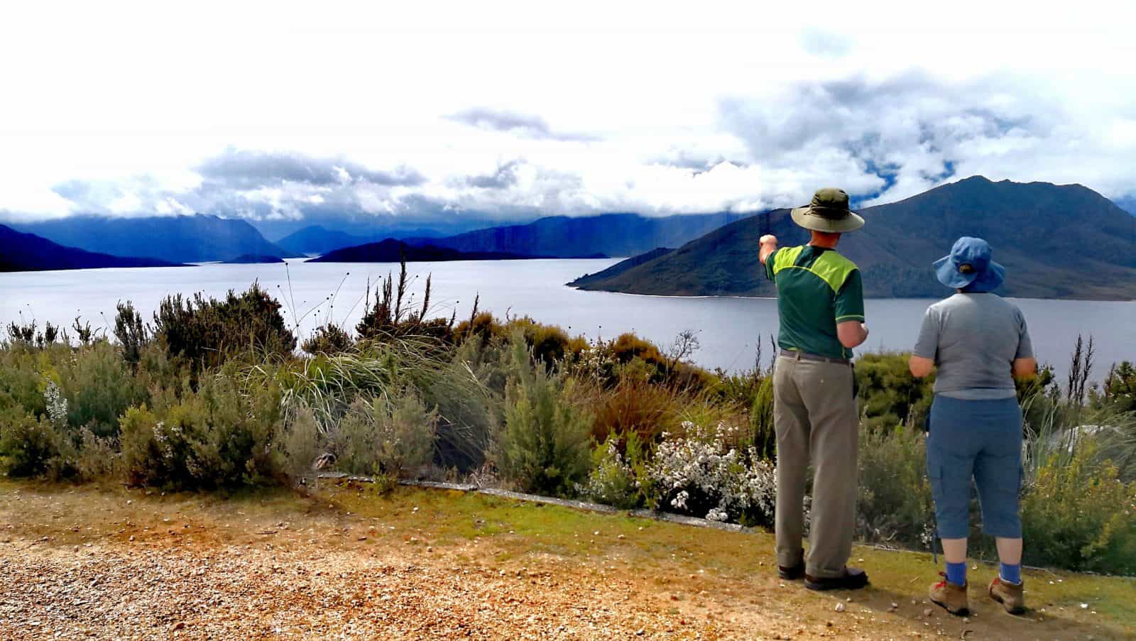 Guides be guiding on the Lake Pedder & South West Wilderness Walk with Life's An Adventure