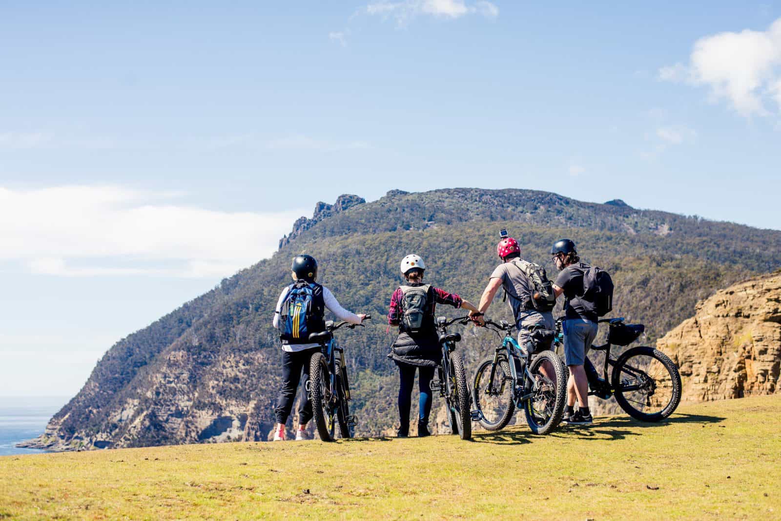 E-Bike riders on Fossil Cliffs