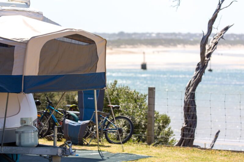 Campervan on waterfront site