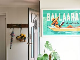 Entrance door with art says Ballarat