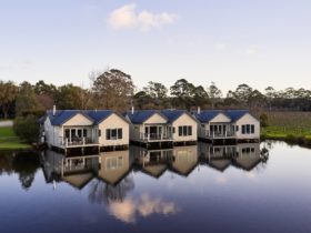 Villas built over a lake