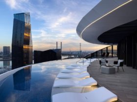 Our Melbourne Docklands hotel features an infinity pool with a bar and breathtaking views of the CBD
