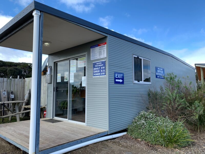 Reception office at Port Campbell Recreation Reserve