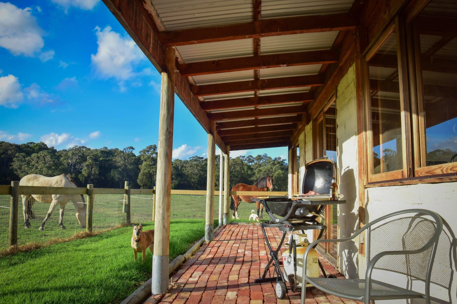 The Glen Farm Cottages verandah