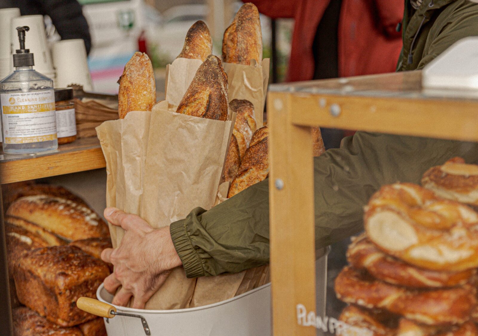 Photo of fresh bread display from Alphington Farmers Market