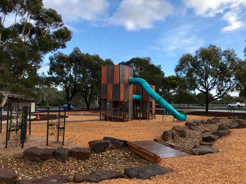 playground with climbing frame