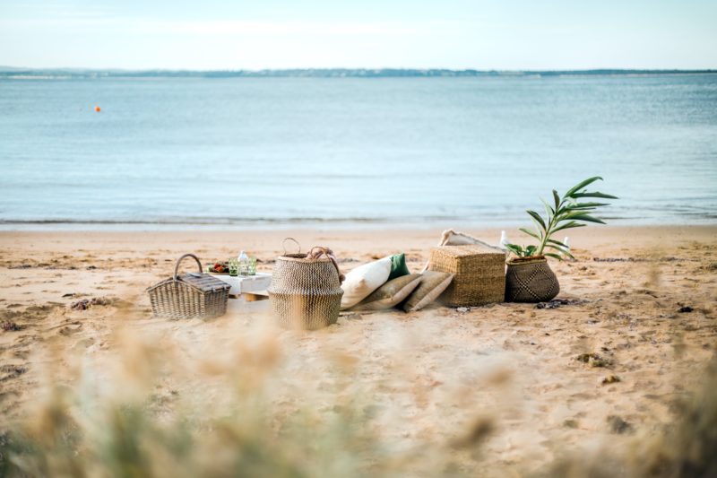 Luxe beach picnic for two