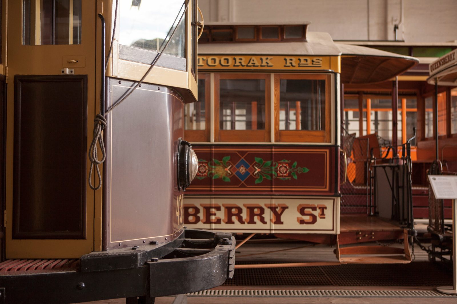 Heritage trams at the Melbourne Tram Museum