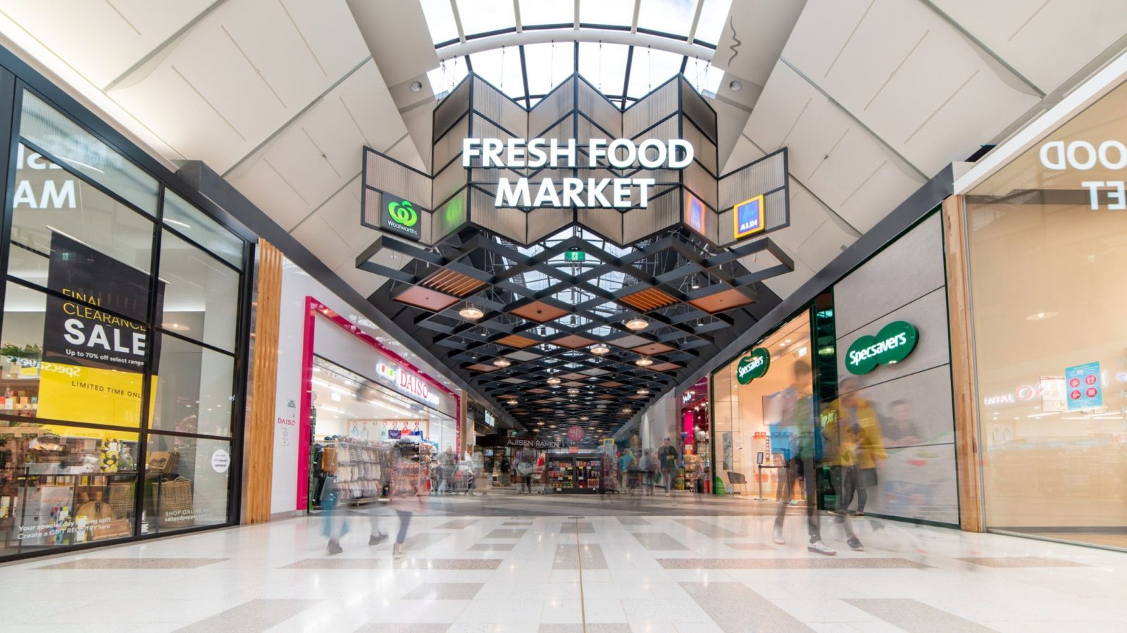 fresh food market section of the shopping centre
