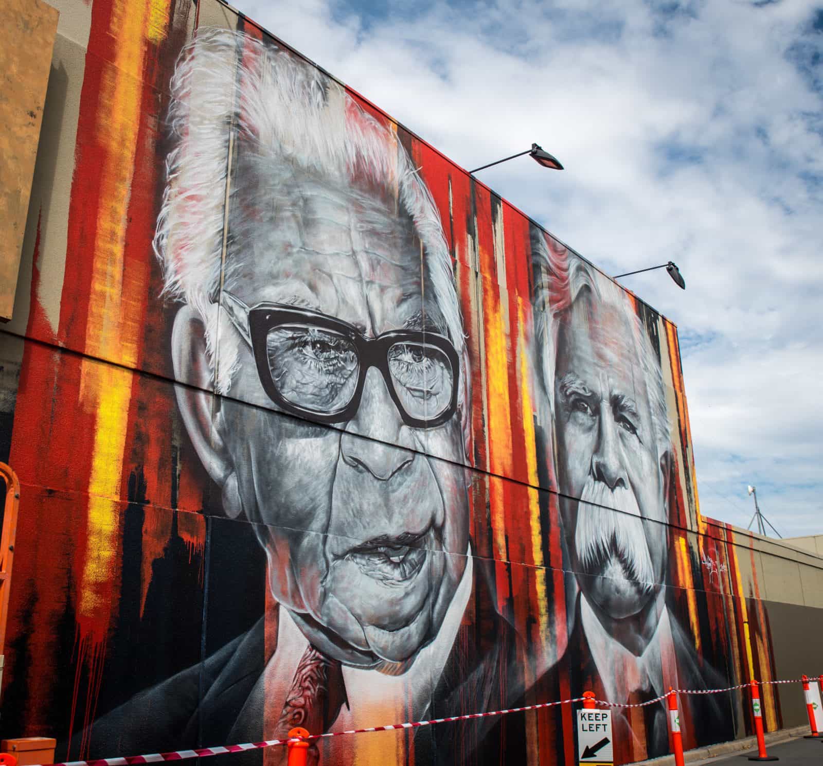 The mural, painted by well known artist Adnate depicts the late William Cooper and the late Pastor S