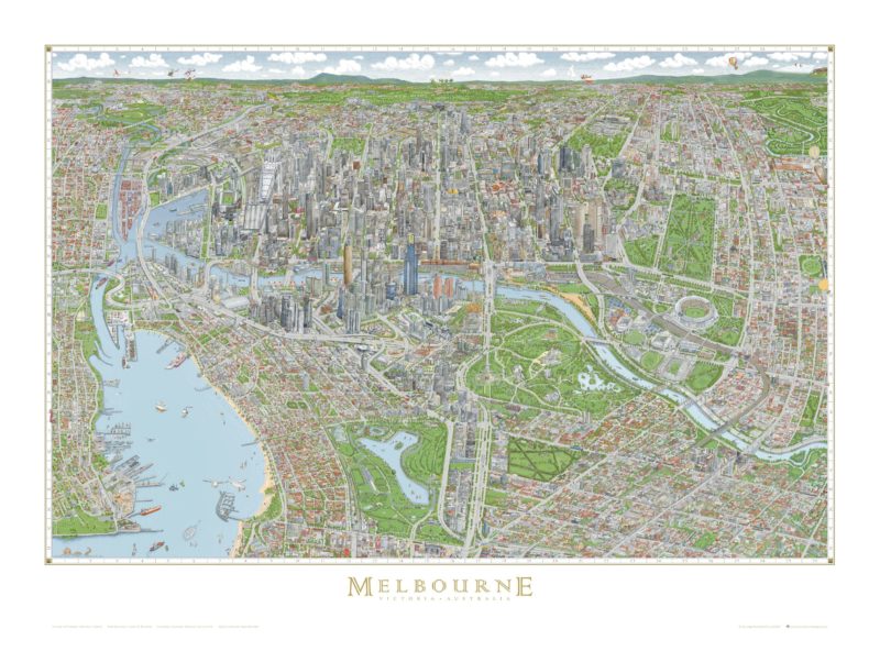 Full colour version of The Melbourne Map