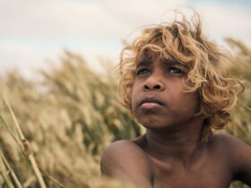 image of an Indigenous boy in a field of long grass