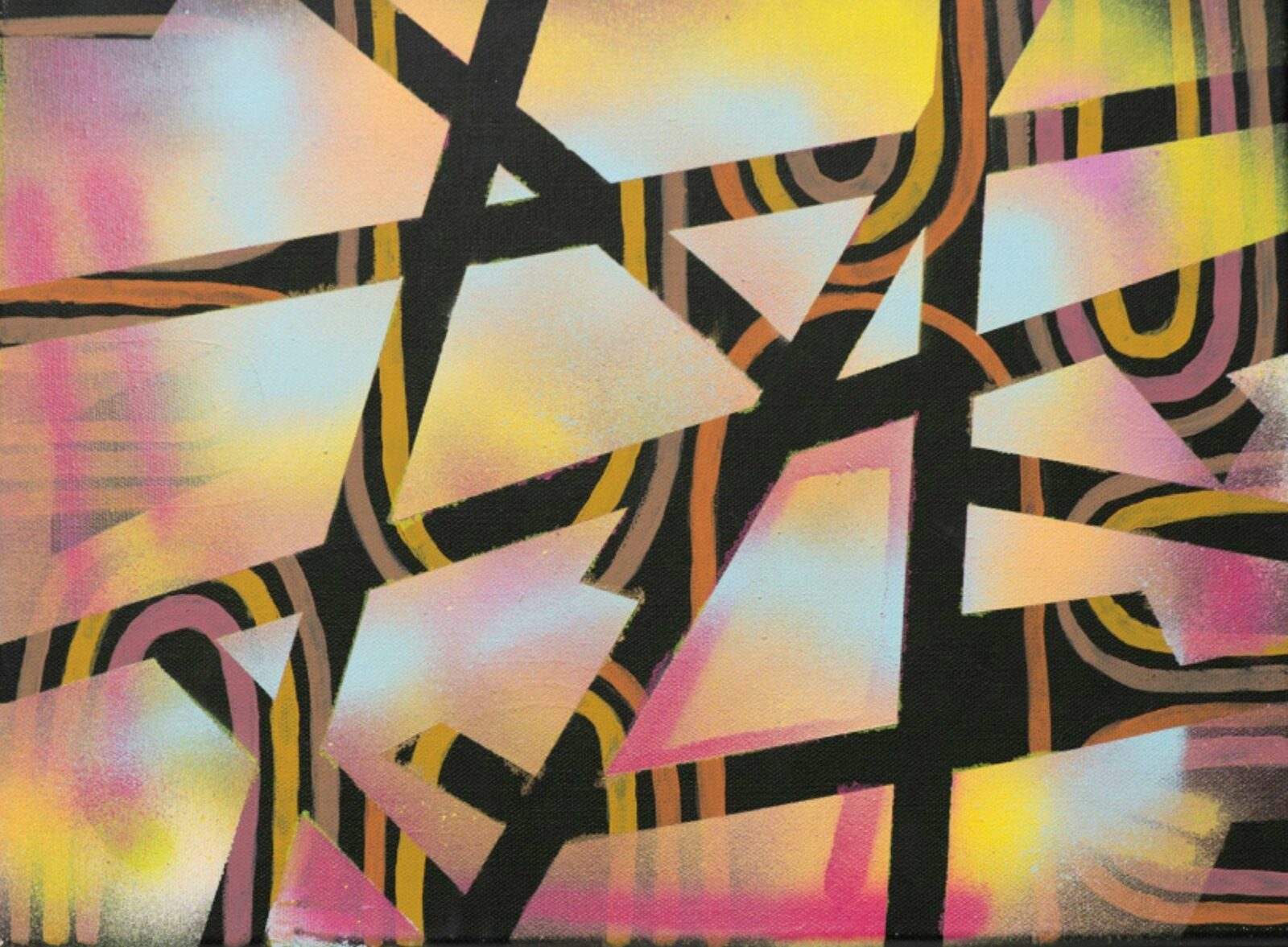 James MACSPORRAN 'Untitled' 2021 acrylic, spraypaint, 30 x 40.5 cm