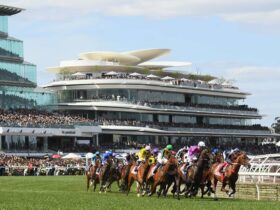 Horses racing at Flemington Raceourse during the 2018 Melbourne Cup Carnival