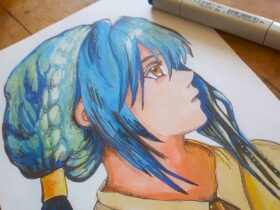 manga art character woman marker design mara jordan