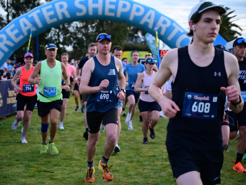 Runners starting at Shepparton Running Festival