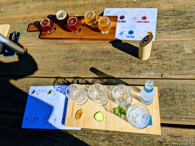Gin and beer tasting