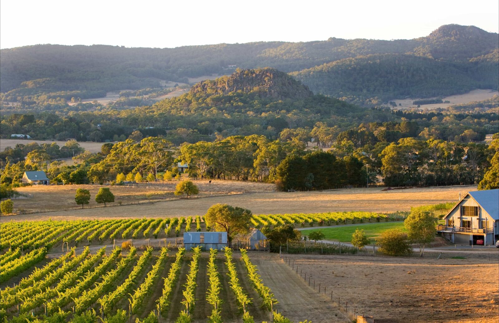 View of Hanging Rock from Hanging Rock Winery