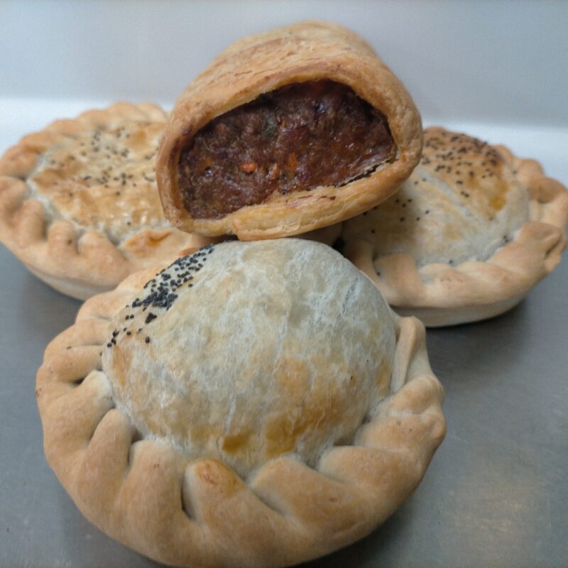 Housemade pies and sausage rolls