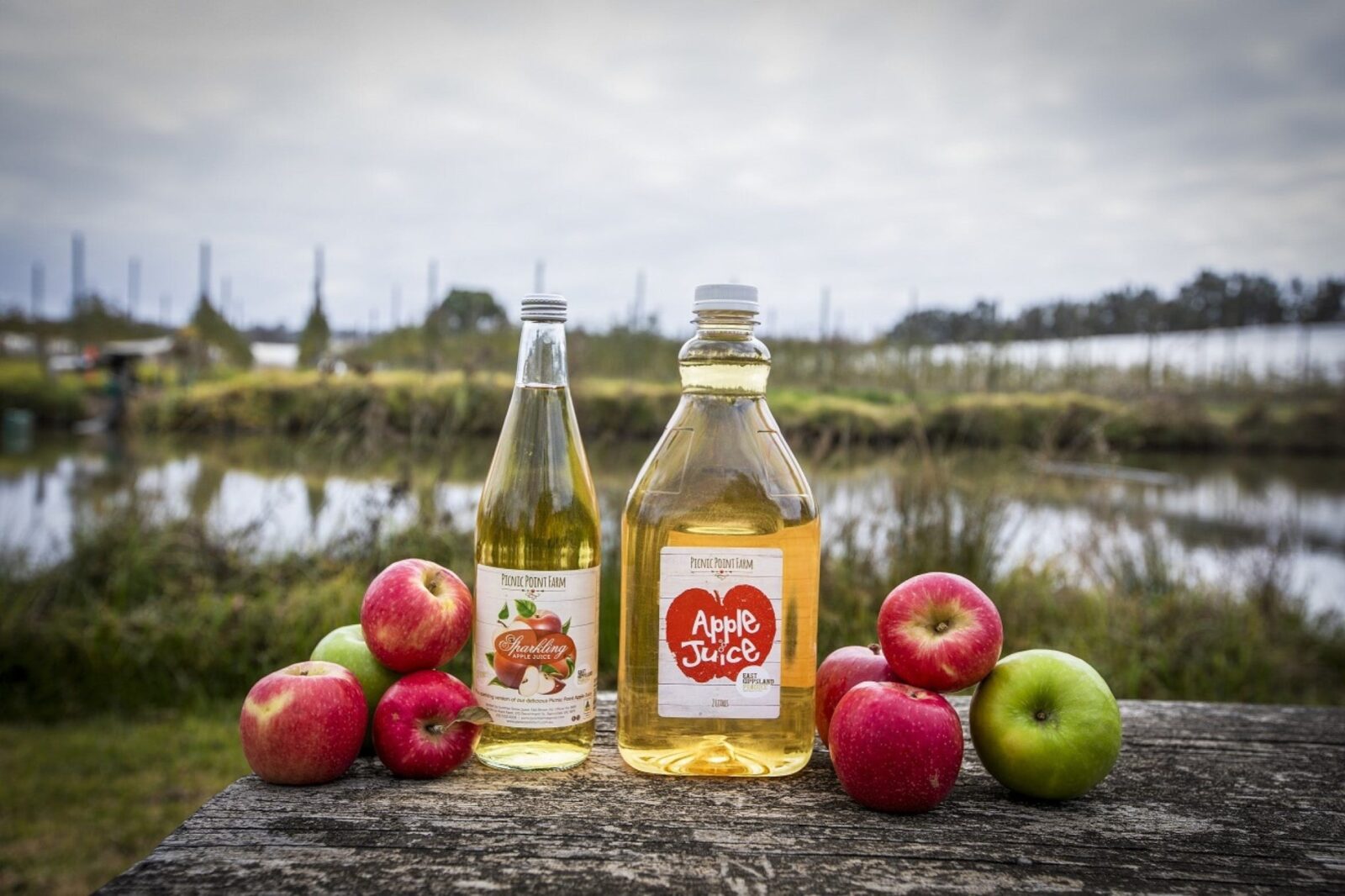 Our range of still and sparkling apple juice. Made with 100% apples from our farm with no added suga