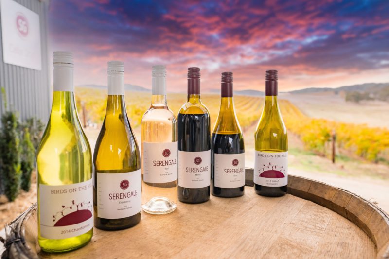 We have a range of hand made wines with our Birds on the HIll and our Serengale range
