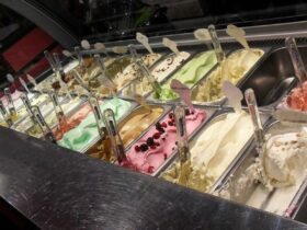 Vulcano Gelato Rye ice-cream display