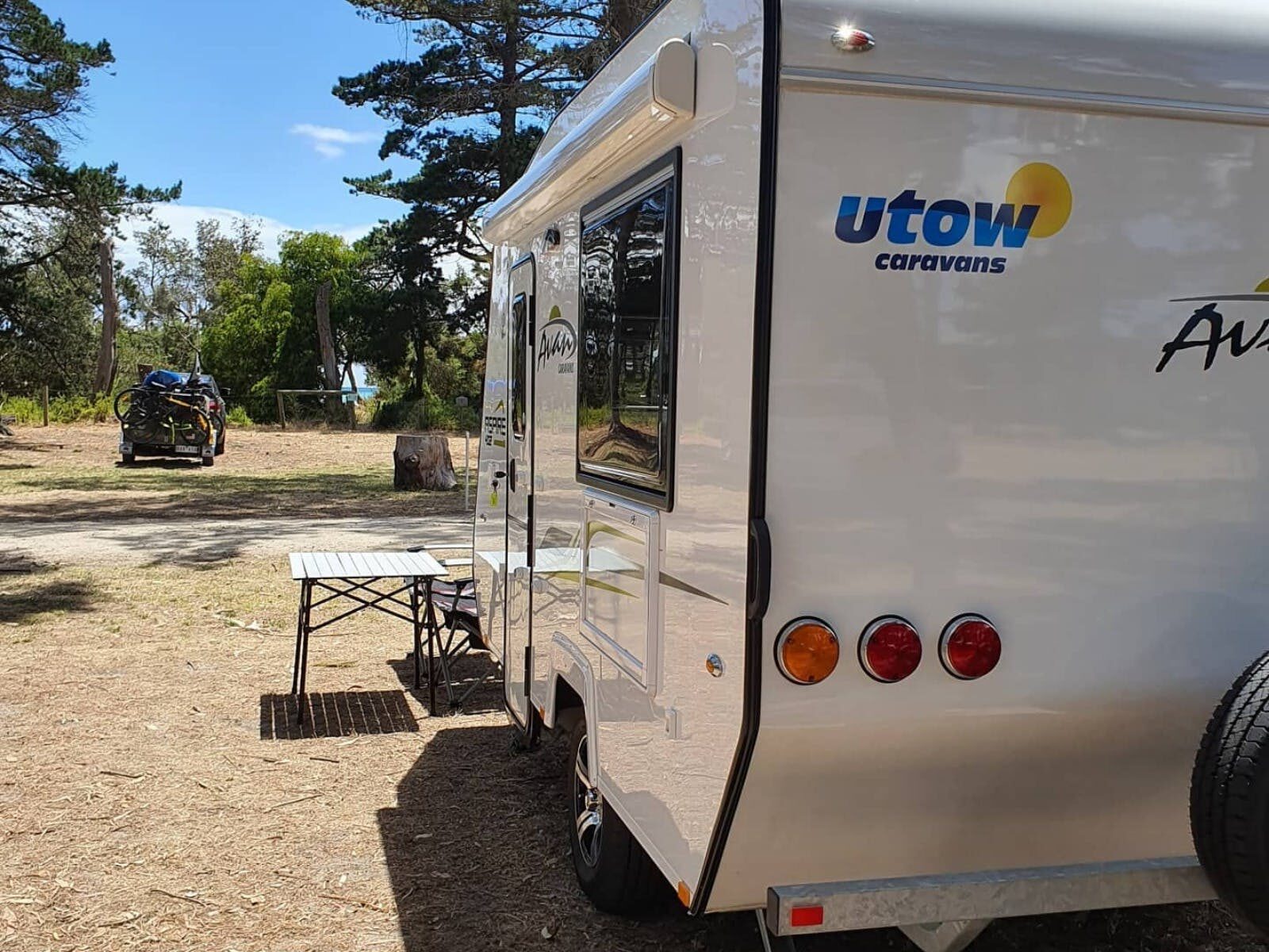 Utow Caravans at the foreshore