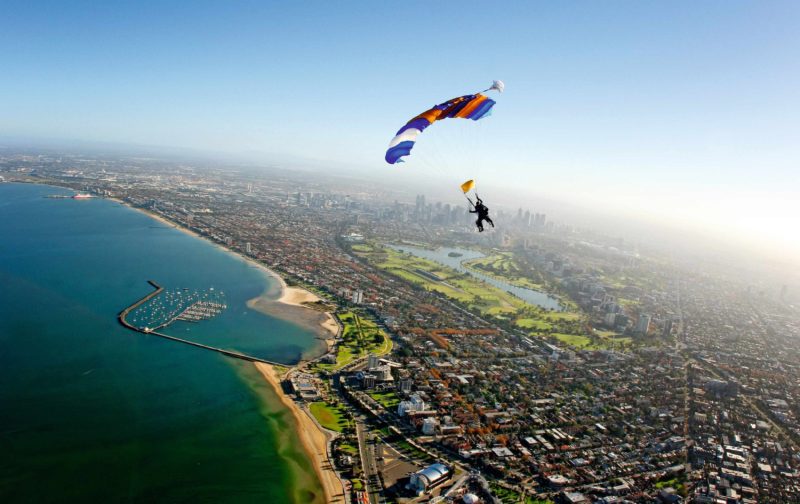 Freefall from up to 14,000ft above Melbourne