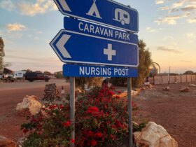 caravan park sign