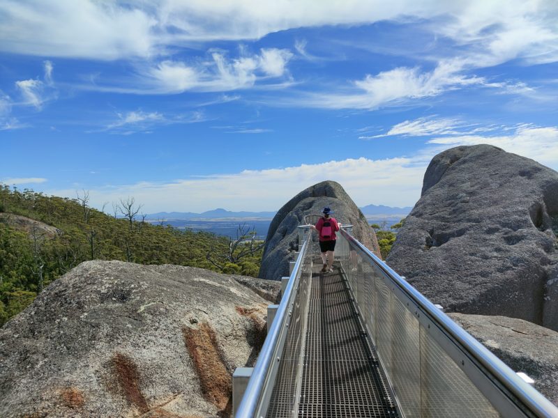 catwalk on granite mountain top
