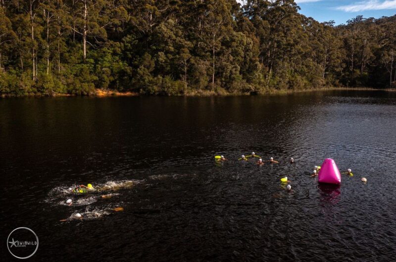 Beedelup Lake. Swimming surrounded by beautiful tall Karri trees